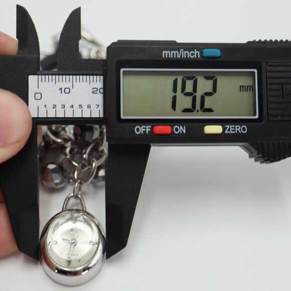 Charming Charlie Sparkle Bead Charm Watch 24mm Silver Loop Bracelet New Battery - Picture 13 of 14